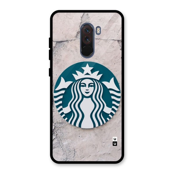 Wall StarBucks Glass Back Case for Poco F1