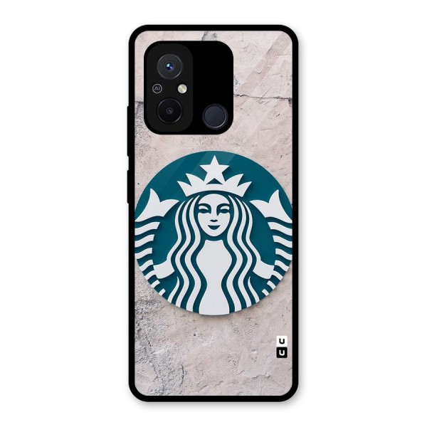 Wall StarBucks Glass Back Case for Redmi 12C