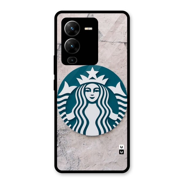 Wall StarBucks Glass Back Case for Vivo V25 Pro