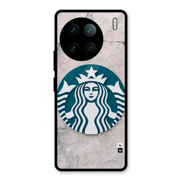 Wall StarBucks Glass Back Case for Vivo X90 Pro