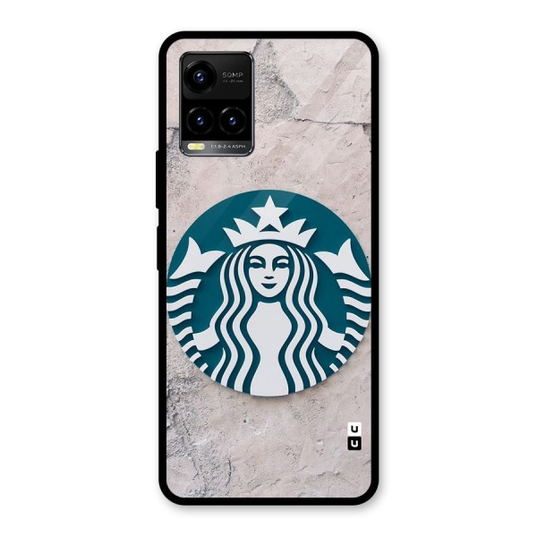 Wall StarBucks Glass Back Case for Vivo Y21G