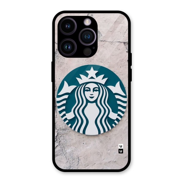 Wall StarBucks Glass Back Case for iPhone 14 Pro
