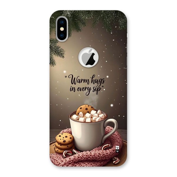 Warm Hugs Back Case for iPhone XS Logo Cut