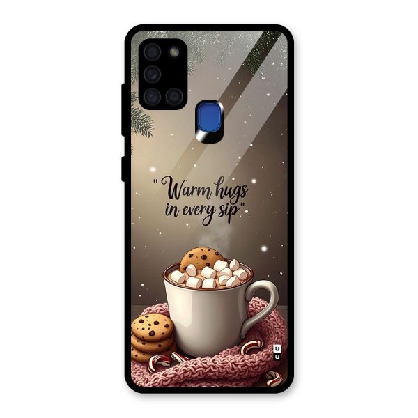 Warm Hugs Glass Back Case for Galaxy A21s