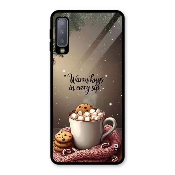 Warm Hugs Glass Back Case for Galaxy A7 (2018)