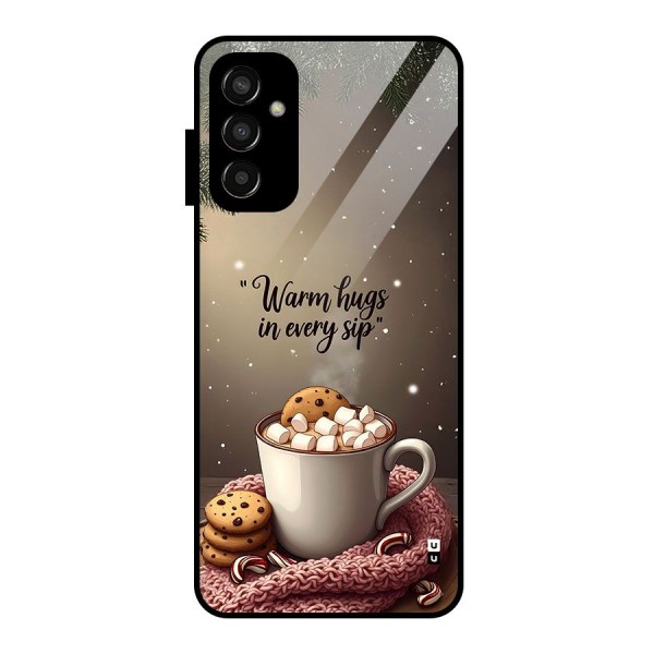 Warm Hugs Glass Back Case for Galaxy F13