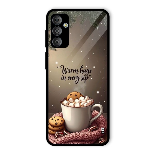 Warm Hugs Glass Back Case for Galaxy F23