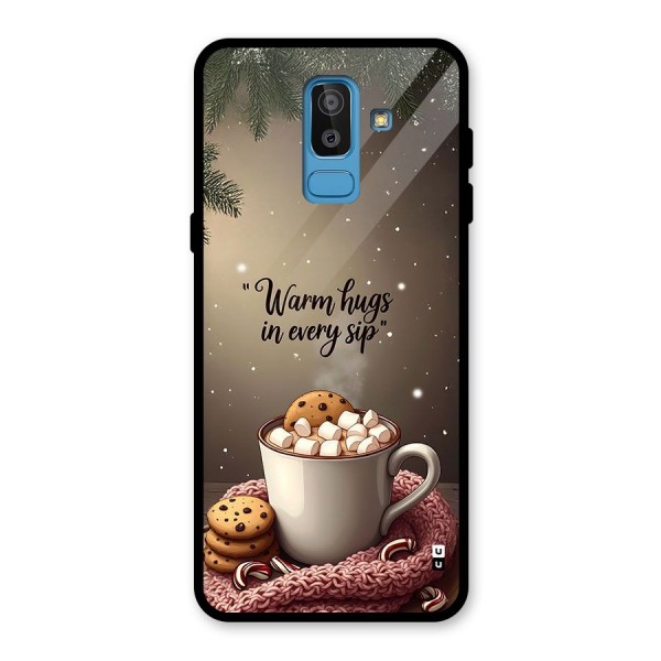 Warm Hugs Glass Back Case for Galaxy J8