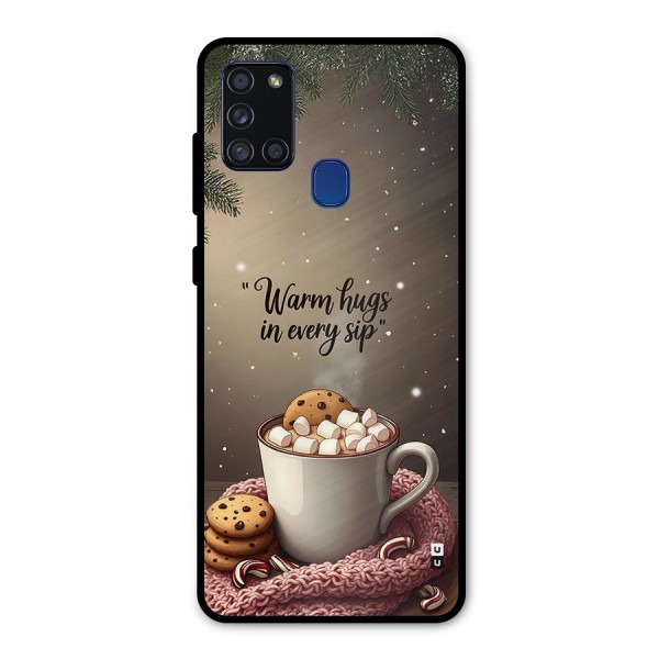 Warm Hugs Metal Back Case for Galaxy A21s