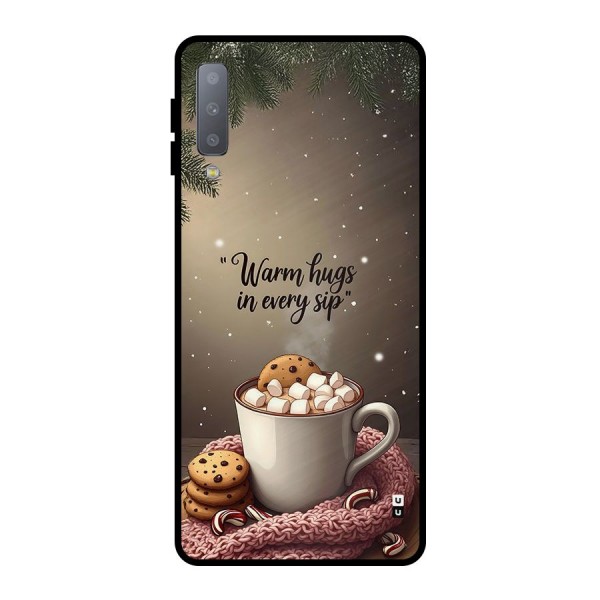 Warm Hugs Metal Back Case for Galaxy A7 (2018)