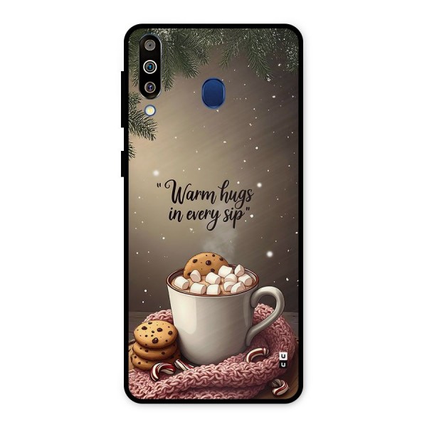 Warm Hugs Metal Back Case for Galaxy M30