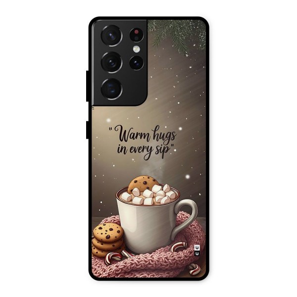 Warm Hugs Metal Back Case for Galaxy S21 Ultra 5G