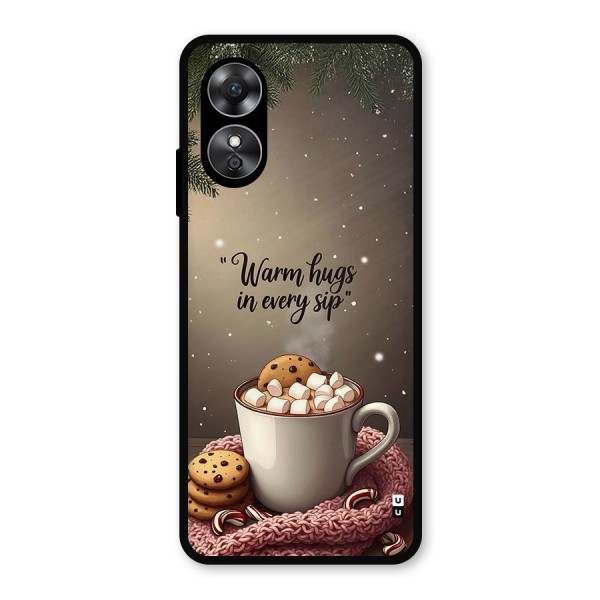 Warm Hugs Metal Back Case for Oppo A17