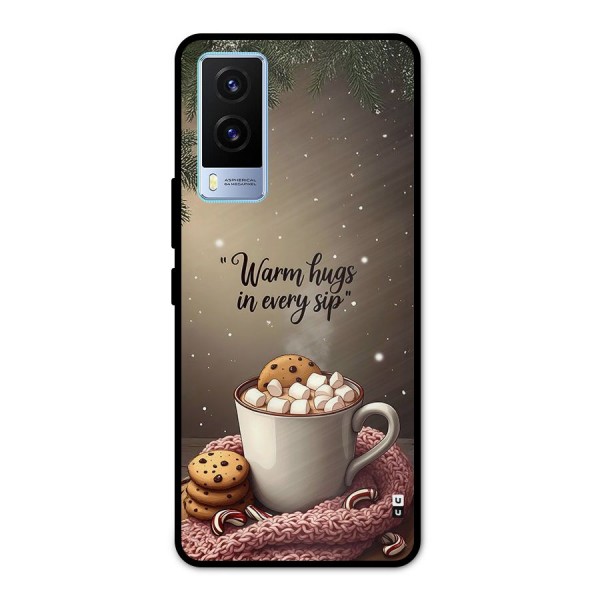 Warm Hugs Metal Back Case for Vivo V21e 5G