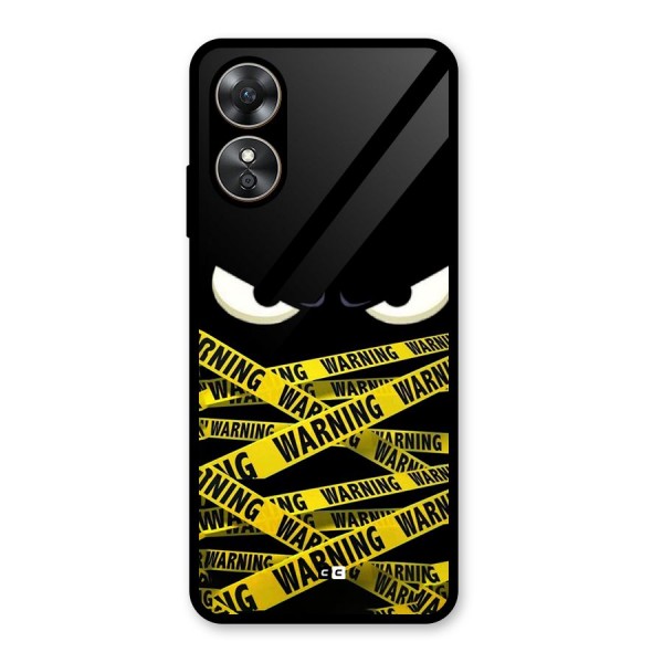 Warning Eyes Glass Back Case for Oppo A17