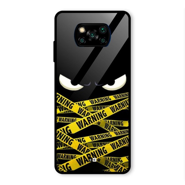 Warning Eyes Glass Back Case for Poco X3 Pro