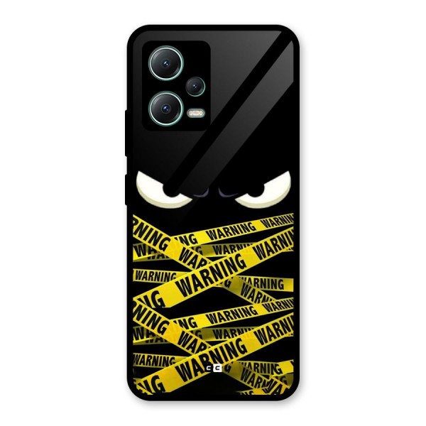 Warning Eyes Glass Back Case for Poco X5