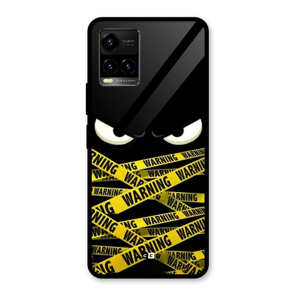 Warning Eyes Glass Back Case for Vivo Y21G