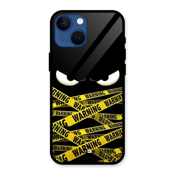 Warning Eyes Glass Back Case for iPhone 13 Mini