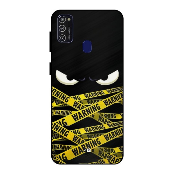 Warning Eyes Metal Back Case for Galaxy M21