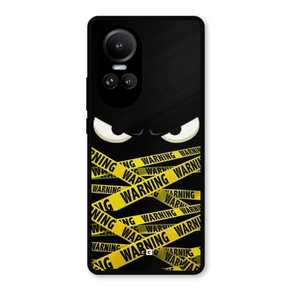 Warning Eyes Metal Back Case for Oppo Reno10