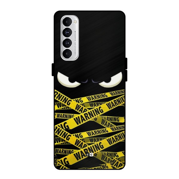 Warning Eyes Metal Back Case for Oppo Reno4 Pro