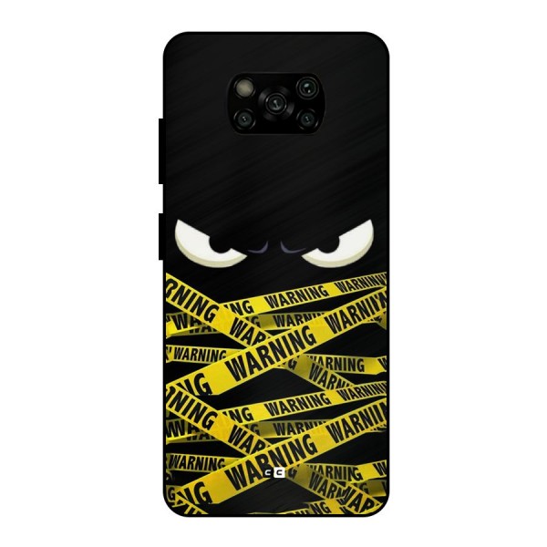 Warning Eyes Metal Back Case for Poco X3