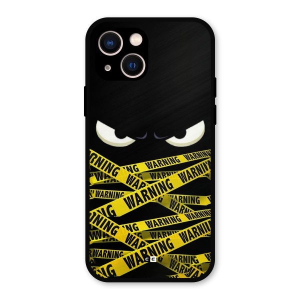 Warning Eyes Metal Back Case for iPhone 13