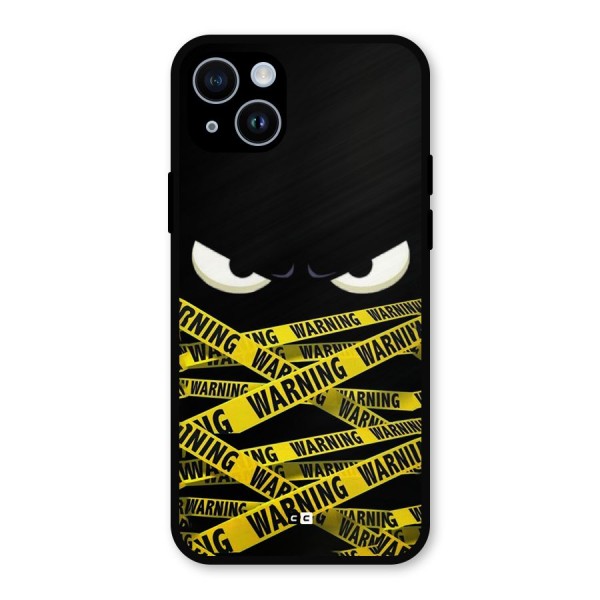 Warning Eyes Metal Back Case for iPhone 14