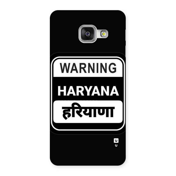 Warning Haryana Back Case for Galaxy A3 (2016)