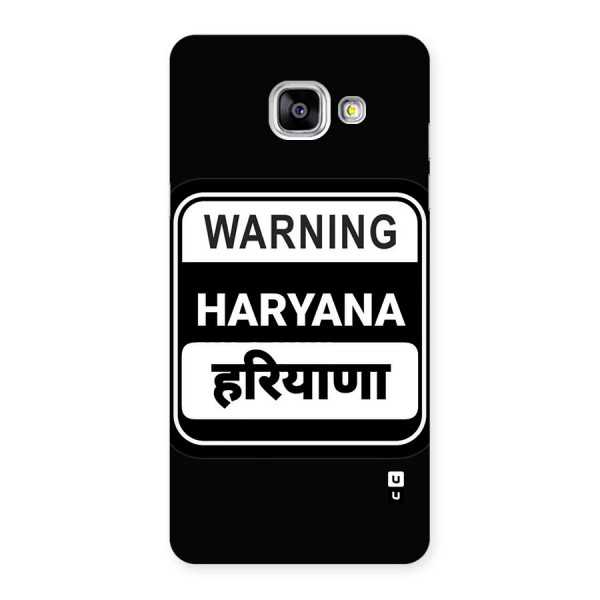 Warning Haryana Back Case for Galaxy A5 (2016)