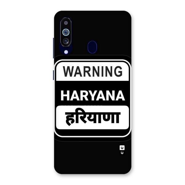 Warning Haryana Back Case for Galaxy A60