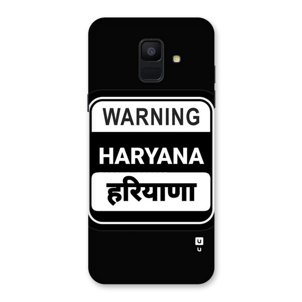 Warning Haryana Back Case for Galaxy A6 (2018)