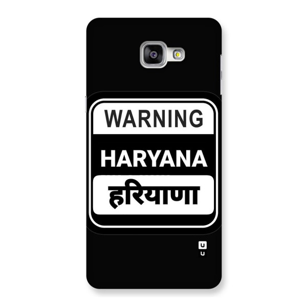 Warning Haryana Back Case for Galaxy A9