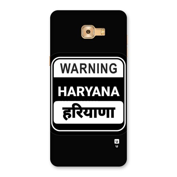 Warning Haryana Back Case for Galaxy C9 Pro