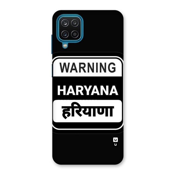 Warning Haryana Back Case for Galaxy F12