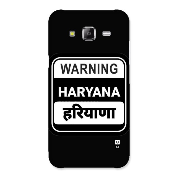 Warning Haryana Back Case for Galaxy J5