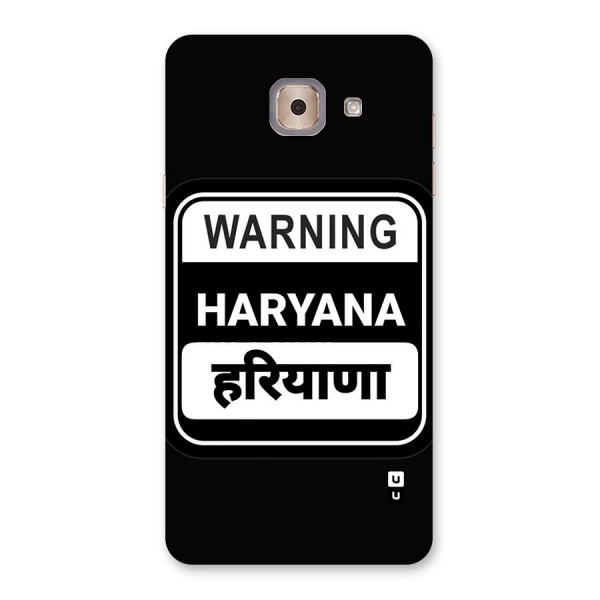 Warning Haryana Back Case for Galaxy J7 Max