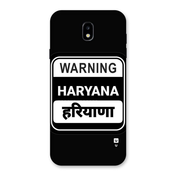 Warning Haryana Back Case for Galaxy J7 Pro