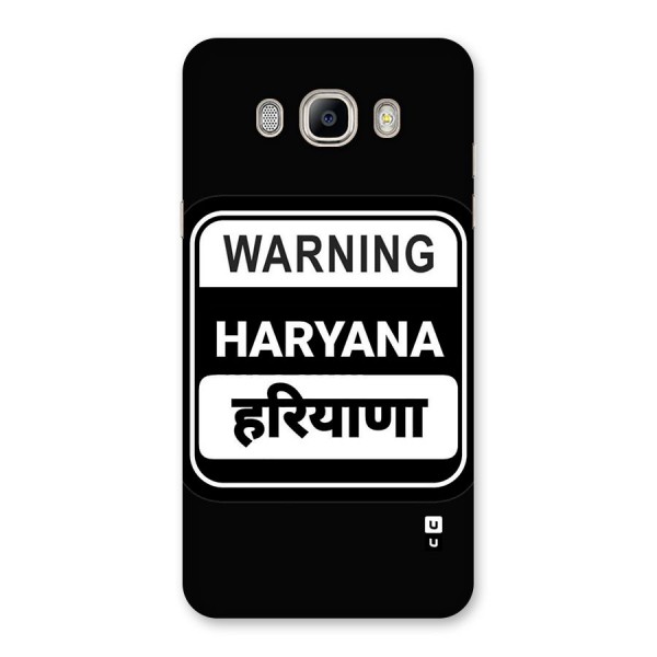 Warning Haryana Back Case for Galaxy On8