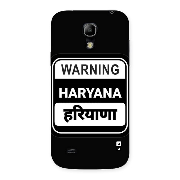 Warning Haryana Back Case for Galaxy S4 Mini
