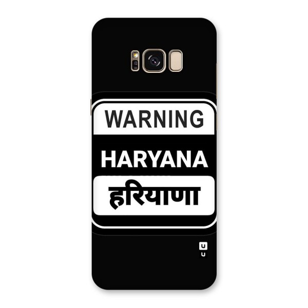 Warning Haryana Back Case for Galaxy S8 Plus