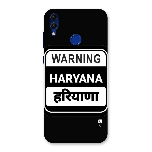 Warning Haryana Back Case for Honor 8C