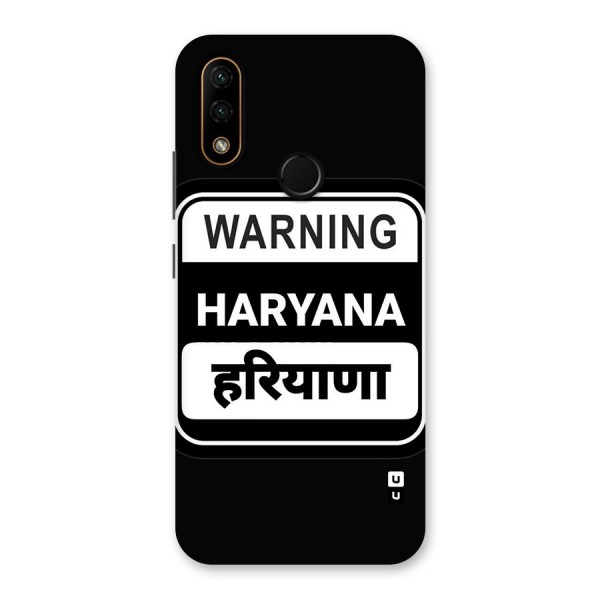 Warning Haryana Back Case for Lenovo A6 Note