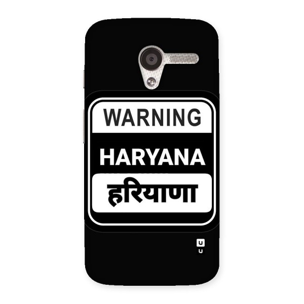 Warning Haryana Back Case for Moto X