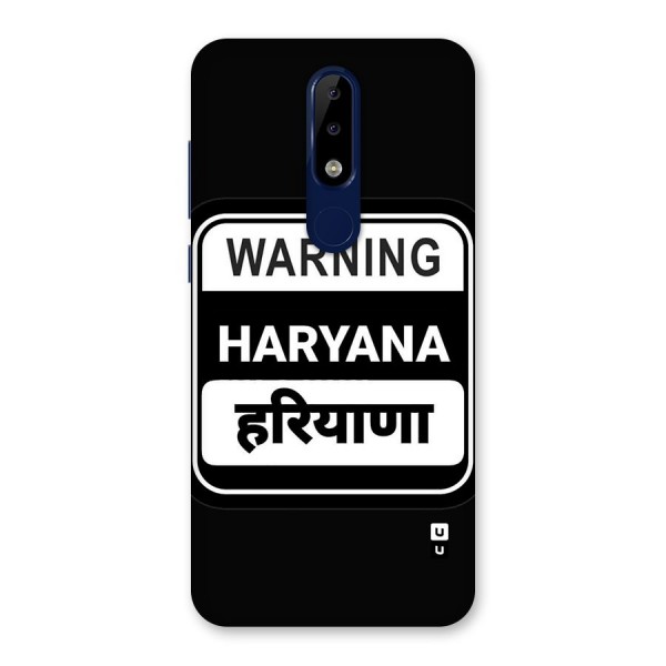 Warning Haryana Back Case for Nokia 5.1 Plus