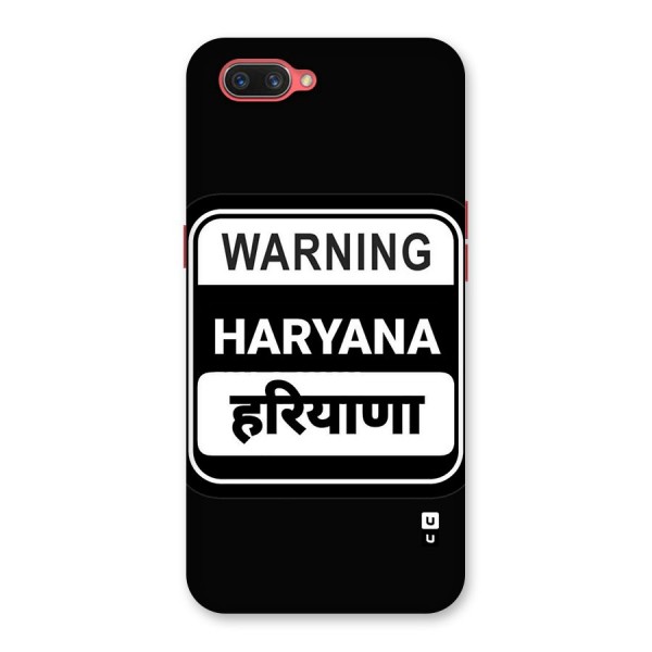 Warning Haryana Back Case for Oppo A3s