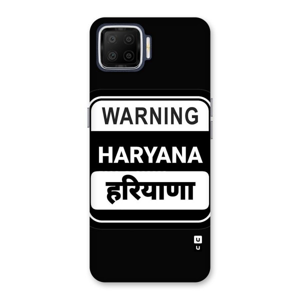 Warning Haryana Back Case for Oppo F17