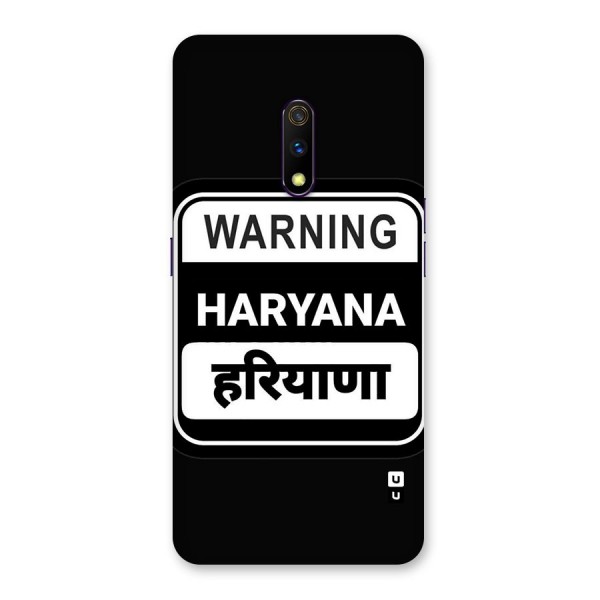 Warning Haryana Back Case for Realme X