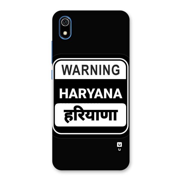 Warning Haryana Back Case for Redmi 7A